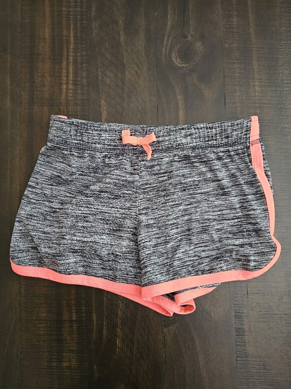 Zone Pro Gray Heather Shorts with Coral Trim